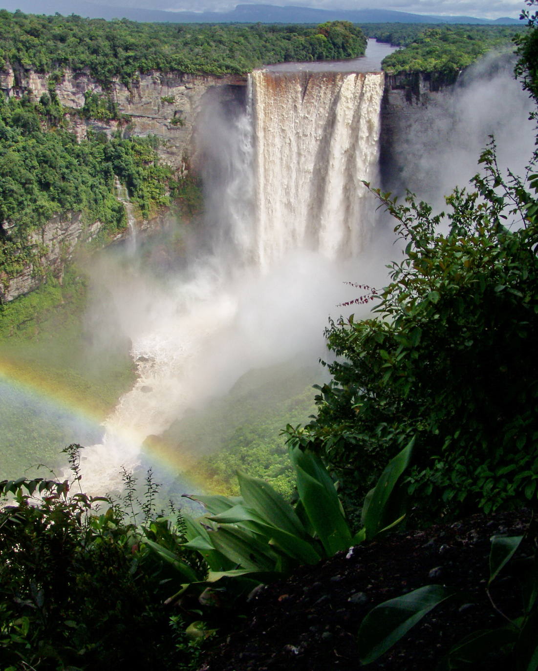 Cascada de Kaieteur. Este país suramericano tan poco visitado está formado por bosque pluvial en un 90% y es un lugar maravilloso para ver naturaleza virgen y cascadas increíbles, según Lonely Planet.