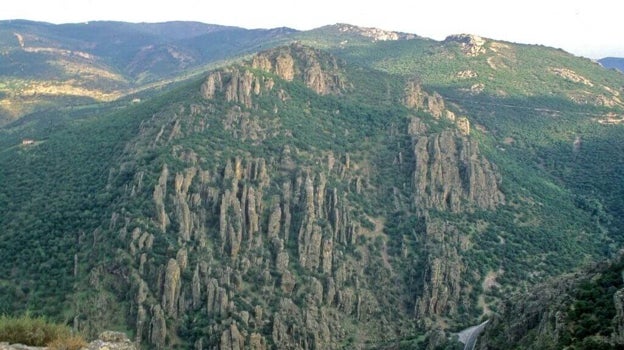 Vista del paraje de «Los Órganos» en Despeñaperros