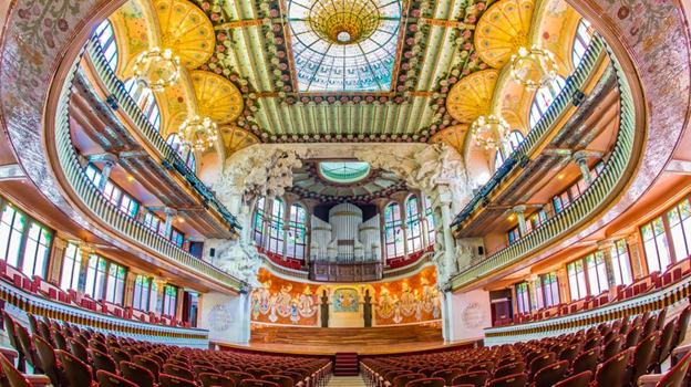 Vista interior del Palau de la Música