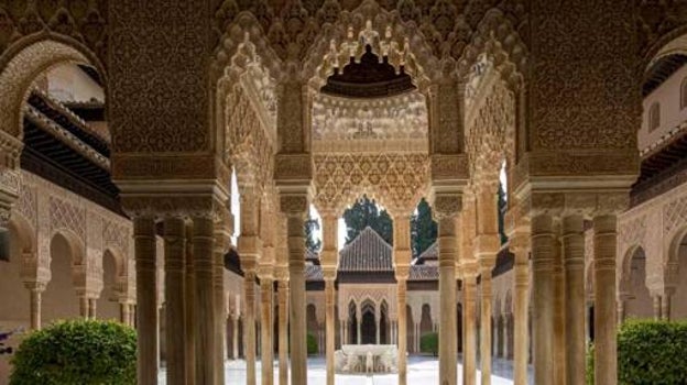 Imagen del Patio de los Leones en la Alhambra