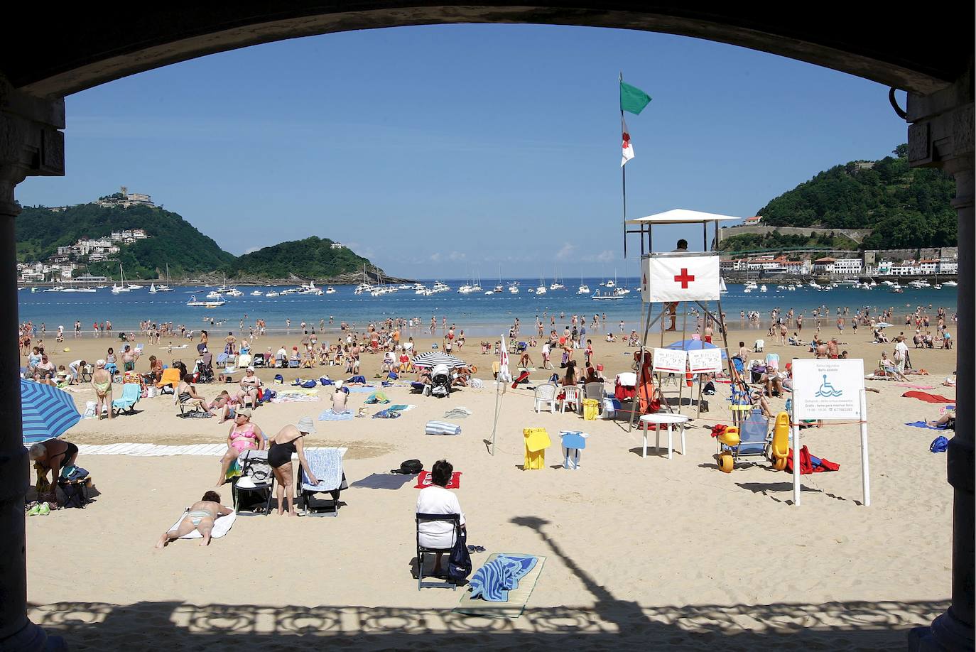 La playa de la Concha, en San Sebastián, es la que provoca más interés en el País Vasco (cerca de 6.600 búsquedas)