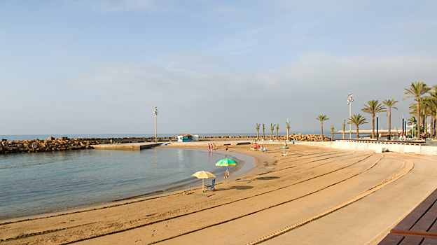 Imagen de la playa del Cura, Torrevieja