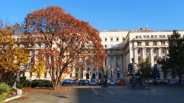 Imagen de la Plaza de la Revolución, en Bucarest