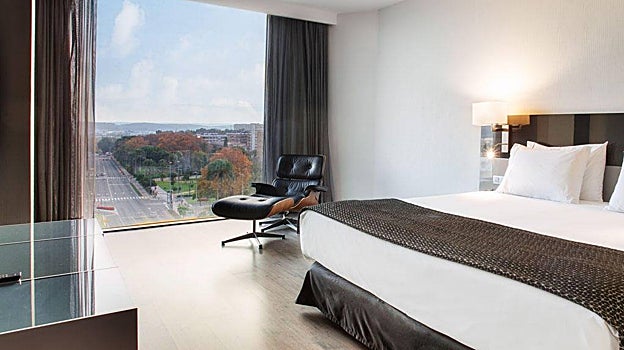 Vistas desde una de las habitaciones del hotel Eurostars Palace Córdoba.