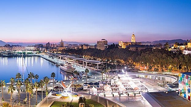 Vista panorámica de Málaga