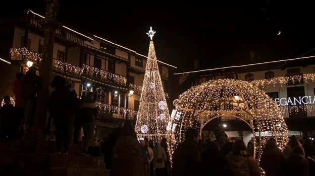 Decoración navideña en La Alberca