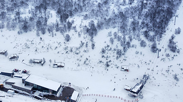 Imagen aérea de la estación de Fuentes de Invierno