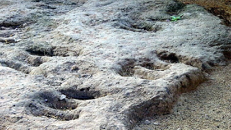 Huellas de arcosaurus que se conservan en el Monumento
