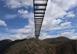 Imagen del nuevo puente de Sellano,una localidad de la provincia de Perugia, región de Umbría, que tiene 1.165 habitantes