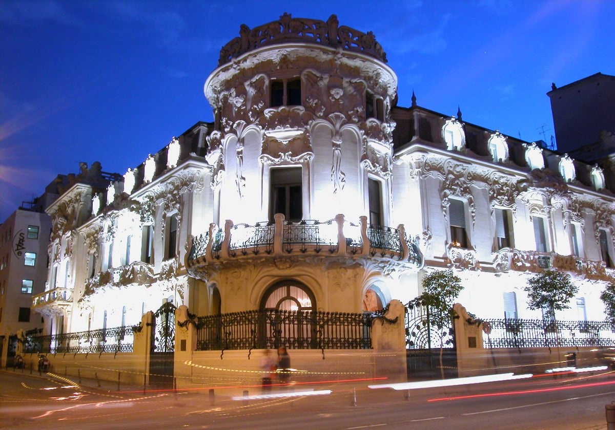 Imagen del palacio de estilo modernista de Longoria, en Madrid