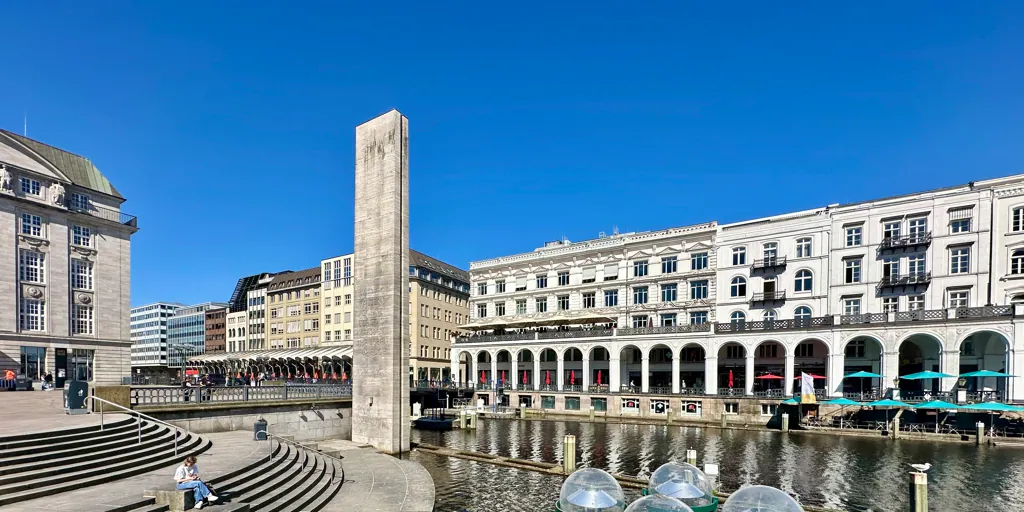 El caminante en Hamburgo