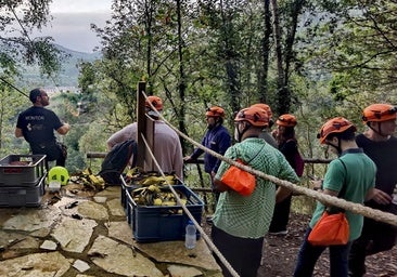 Trescientos metros en una tirolina sobre un paisaje minero espectacular
