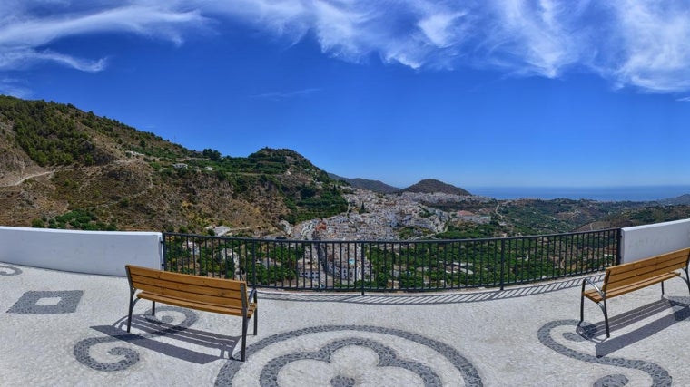 Vistas desde el nuevo mirador de Frigiliana