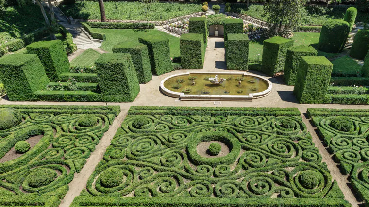 Imagen de los jardines del Palacio de Liria