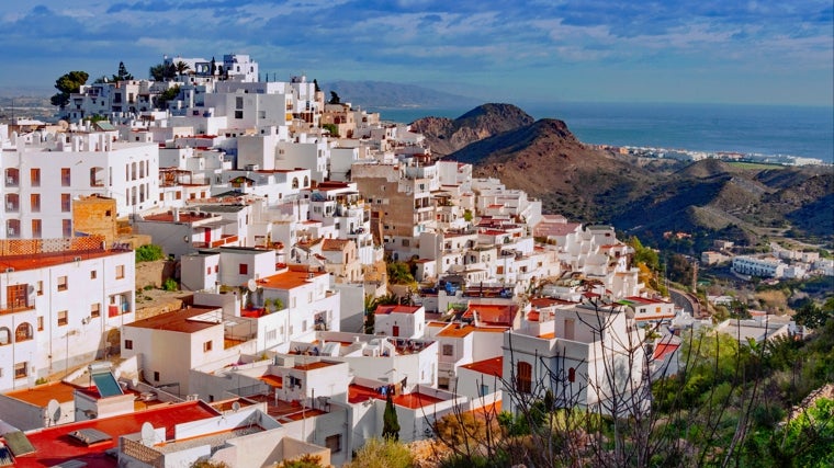 Panorámica del pueblo almeriense de Mojácar