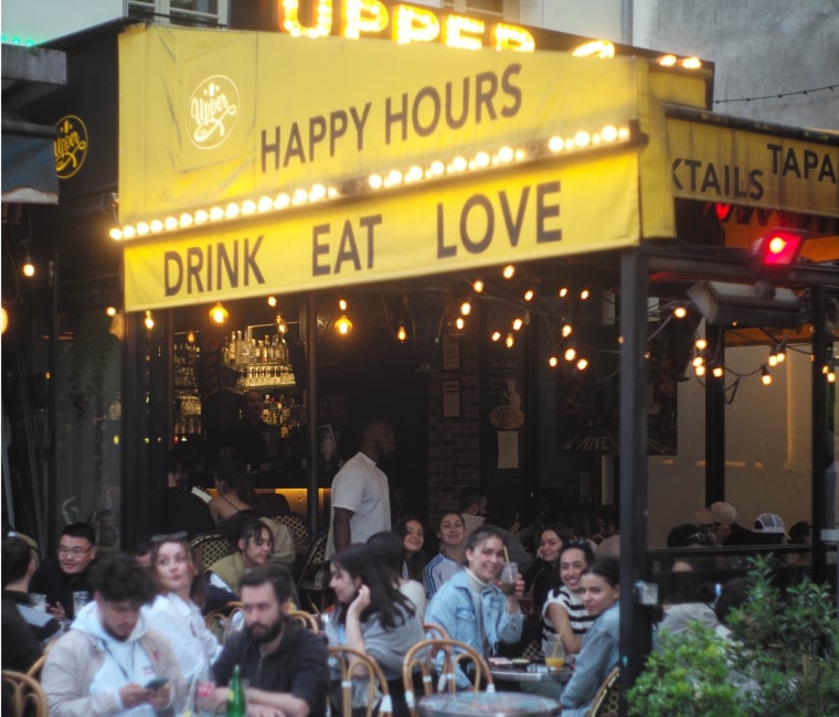 «Happy Hours. Beber. Comer. Amar», en Les Halles