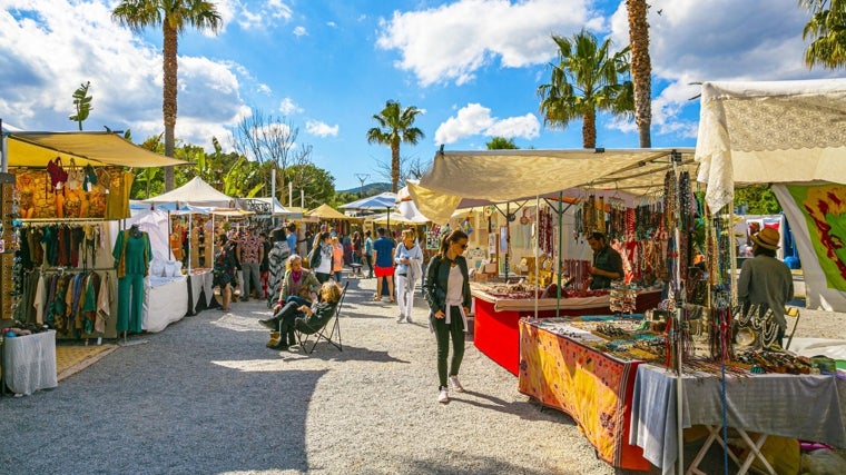 Mercadillo de las Dalias, en Ibiza