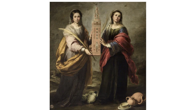 Cuadro de Santas Justa y Rufina, obra de Bartolomé Esteban Murillo, expuesto en el Museo de Bellas Artes de Sevilla