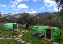 Villa Sandía y Villa Pepino: así es el original camping de un pueblo de Málaga