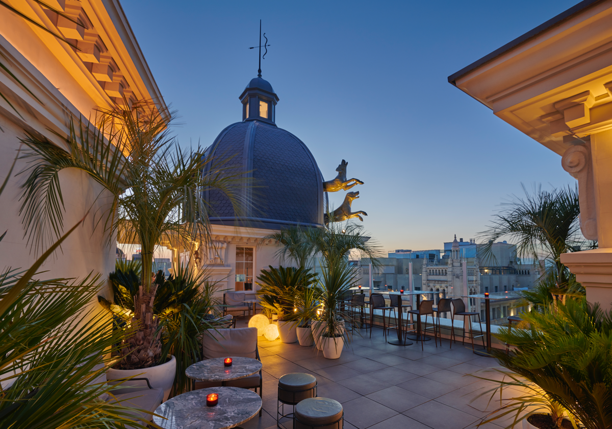 Imagen de la terraza de 'El jardín de Diana' del hotel Hyatt Centric Gran Vía