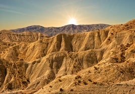 Una imagen del cinematográfico desierto de Tabernas, único en Europa