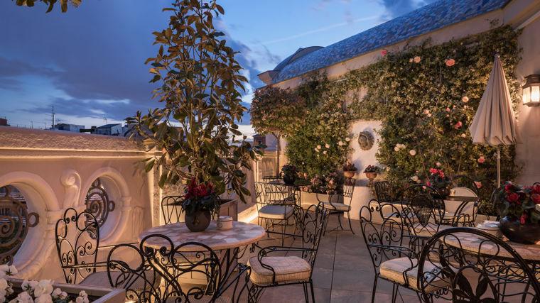 Imagen de la terraza del hotel Heritage