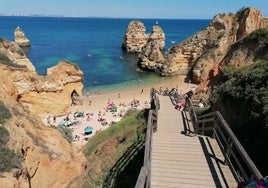 Praia do Camilo en el Algarve portugués