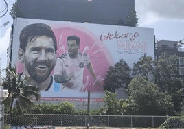 Cartel en la entrada al barrio de Wynwood, en Miami