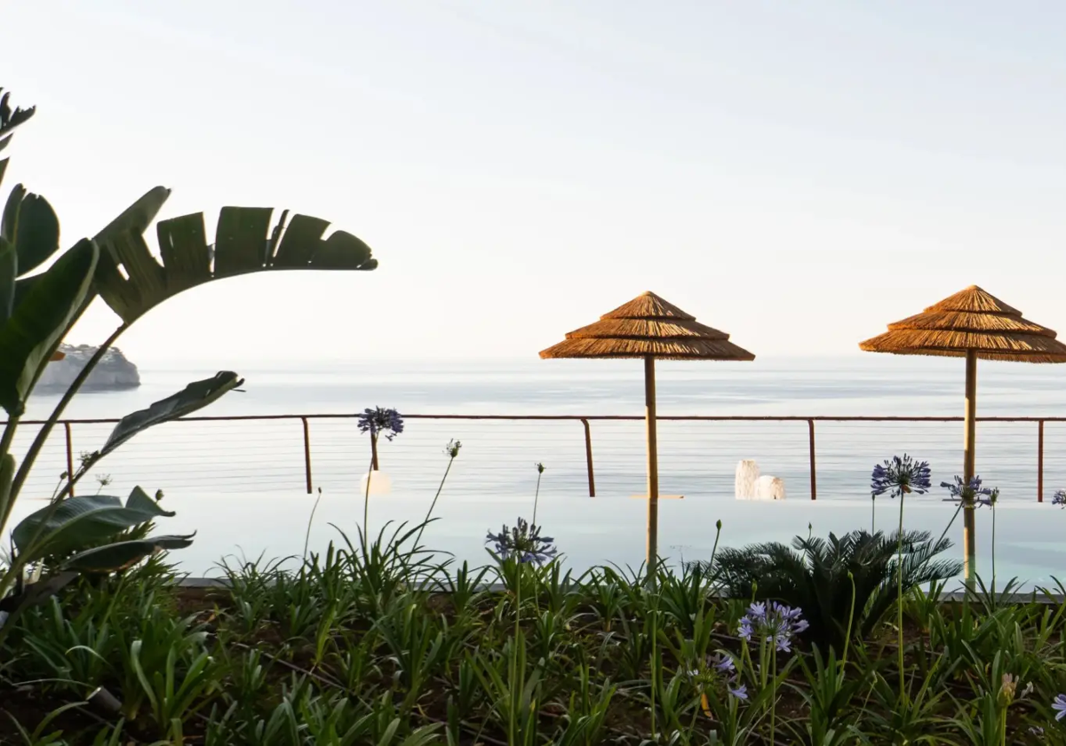 La piscina con vistas al mar en el Hotel Hyalma Cliff de La Herradura