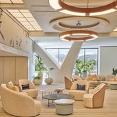 El nuevo lobby del hotel Don Carlos integra una de sus famosas columnas