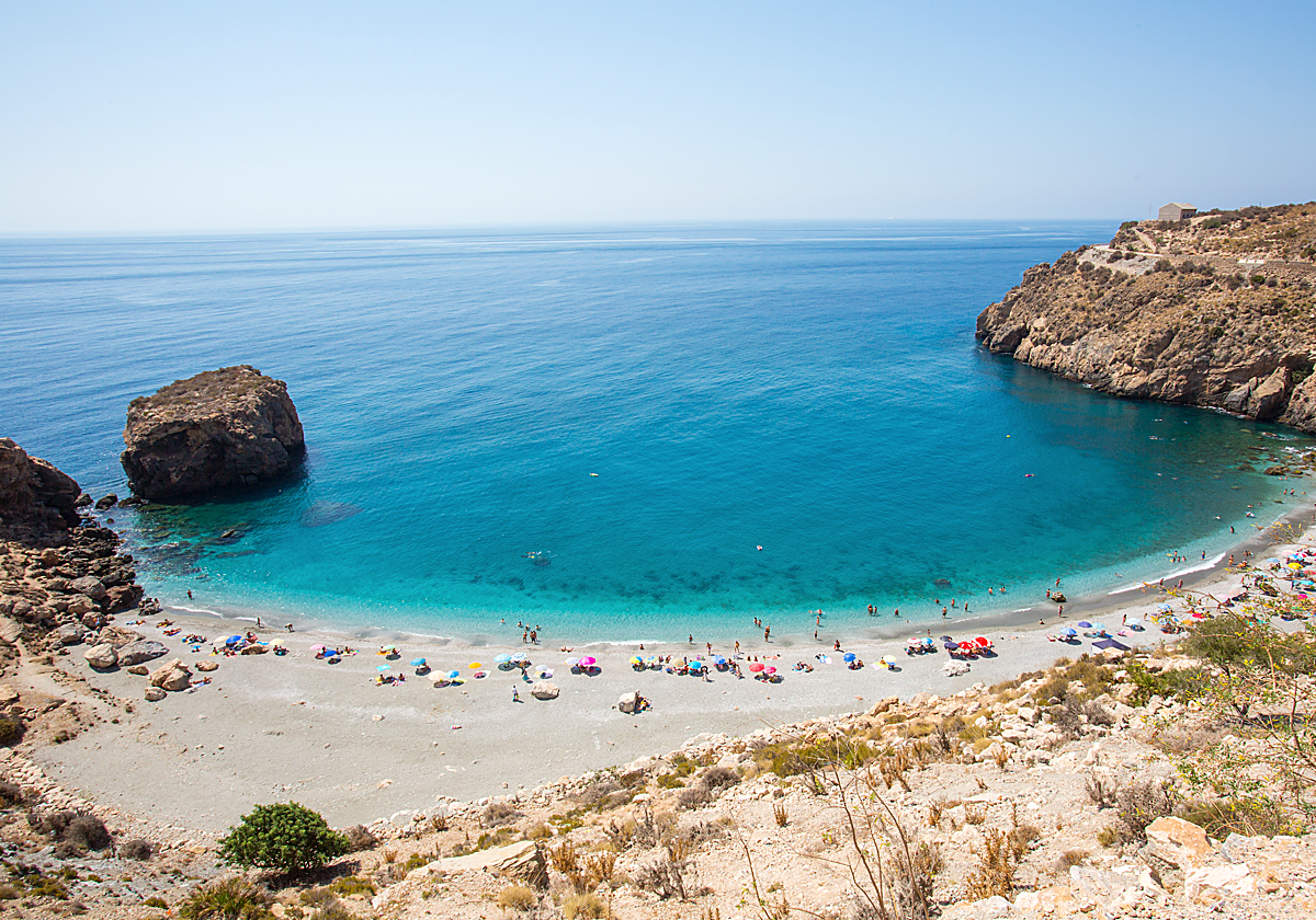 Imagen de la playa de La Rijana, Granada
