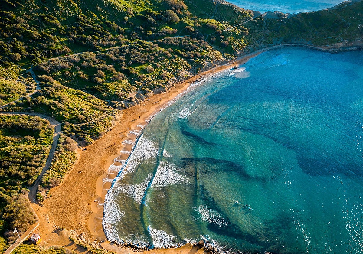 Playa Għajn Tuffieħa, una de las más famosas de Malta