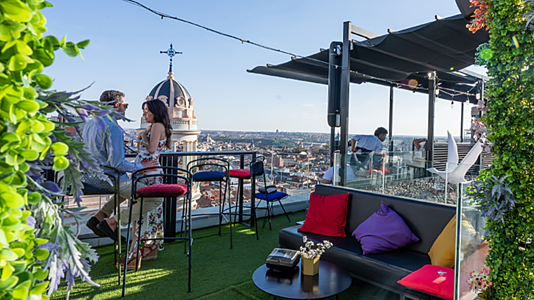 Vistas de la terraza de Gran Vía El.la Sky Bar