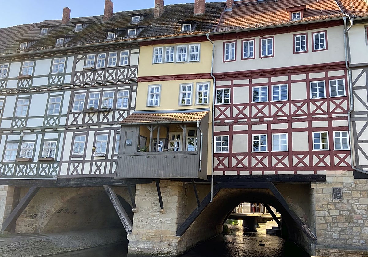 El puente habitado más largo de Europa está en Erfurt y ha cumplido 700 años