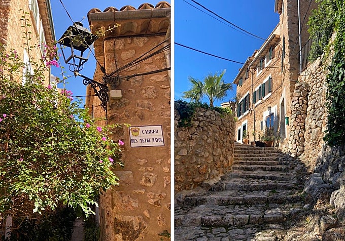 Calle Fornalutx, a la derecha del Carrer des Metge Mayol.