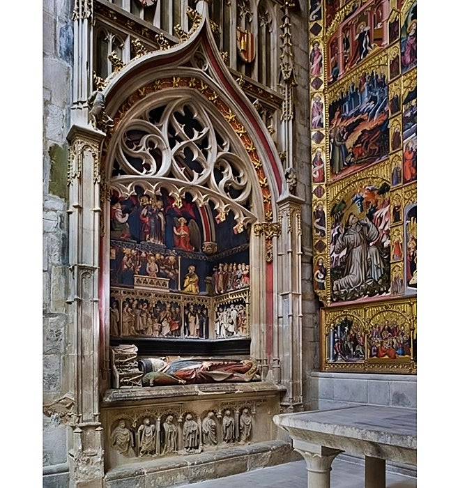 Sepulcro Mossen Francés de Villaespesa y su esposa Isabel de Ujué.