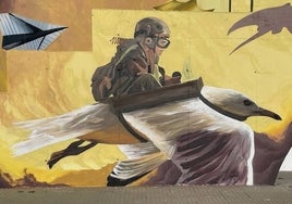 Víctor Konestilo y K-Lina llenan de arte la biblioteca del IES Saltés de Punta Umbría