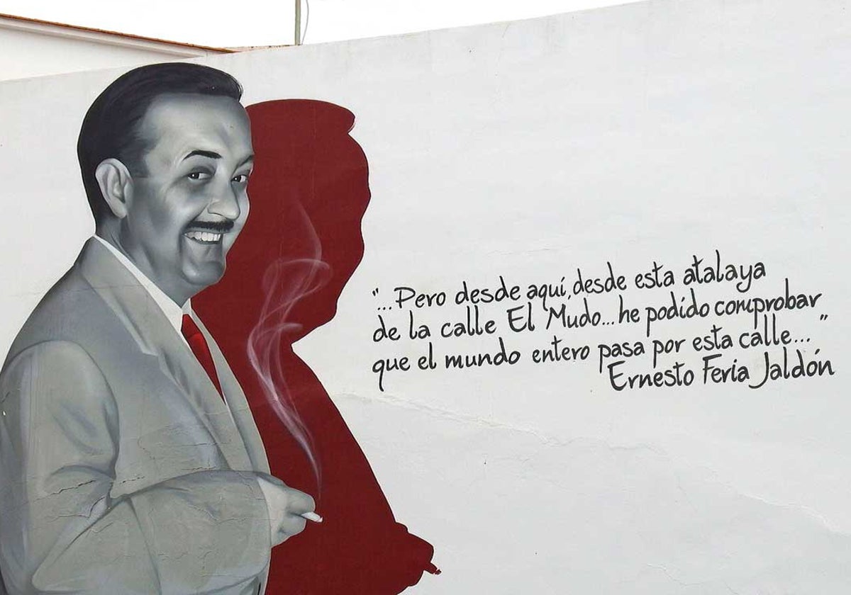 Mural dedicado al médico y filósofo en su localidad natal