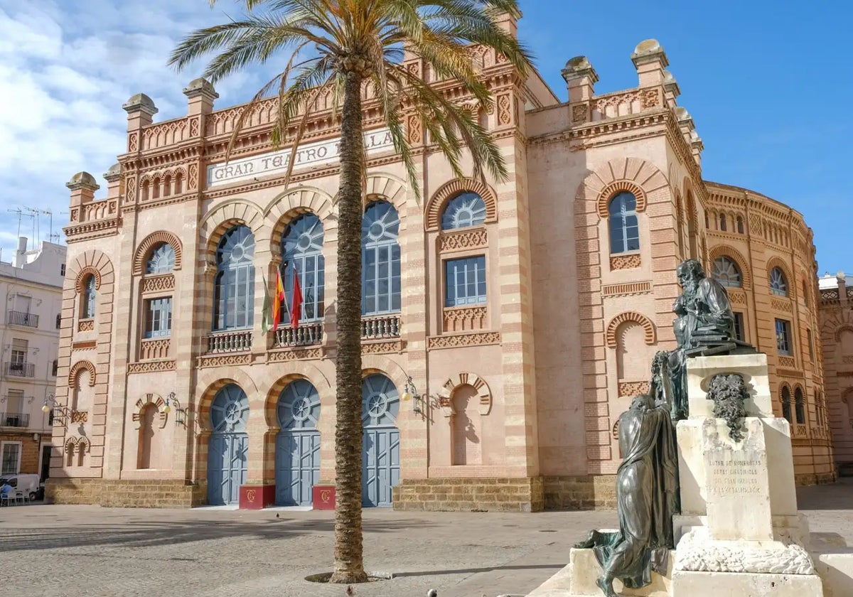 Fachada del Gran Teatro Falla en Cádiz