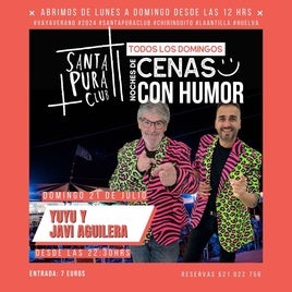 El Yuyu y Javi Aguilera actuarán en directo en el Santa Pura Club de La Antilla el próximo domingo: horario y precio de las entradas