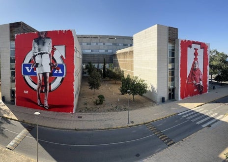 Imagen secundaria 1 - Anomalisa, la impactante nueva obra de Manomatic en la Universidad de Huelva