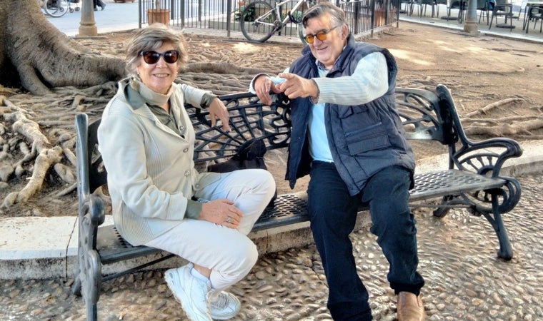 Inés Romero durante su conversación matinal con Bernardo Romero