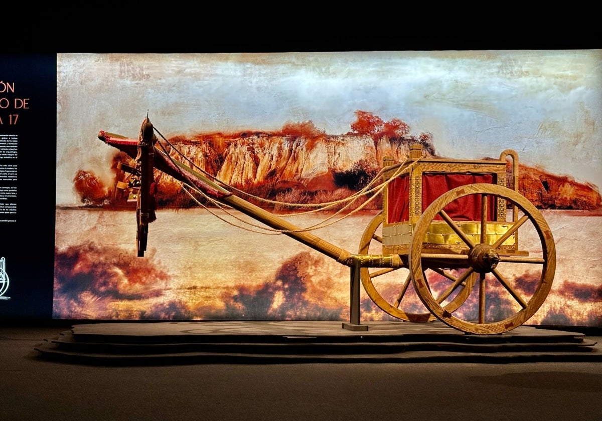 perfil de la reproducción del carro tartésico de La Joya