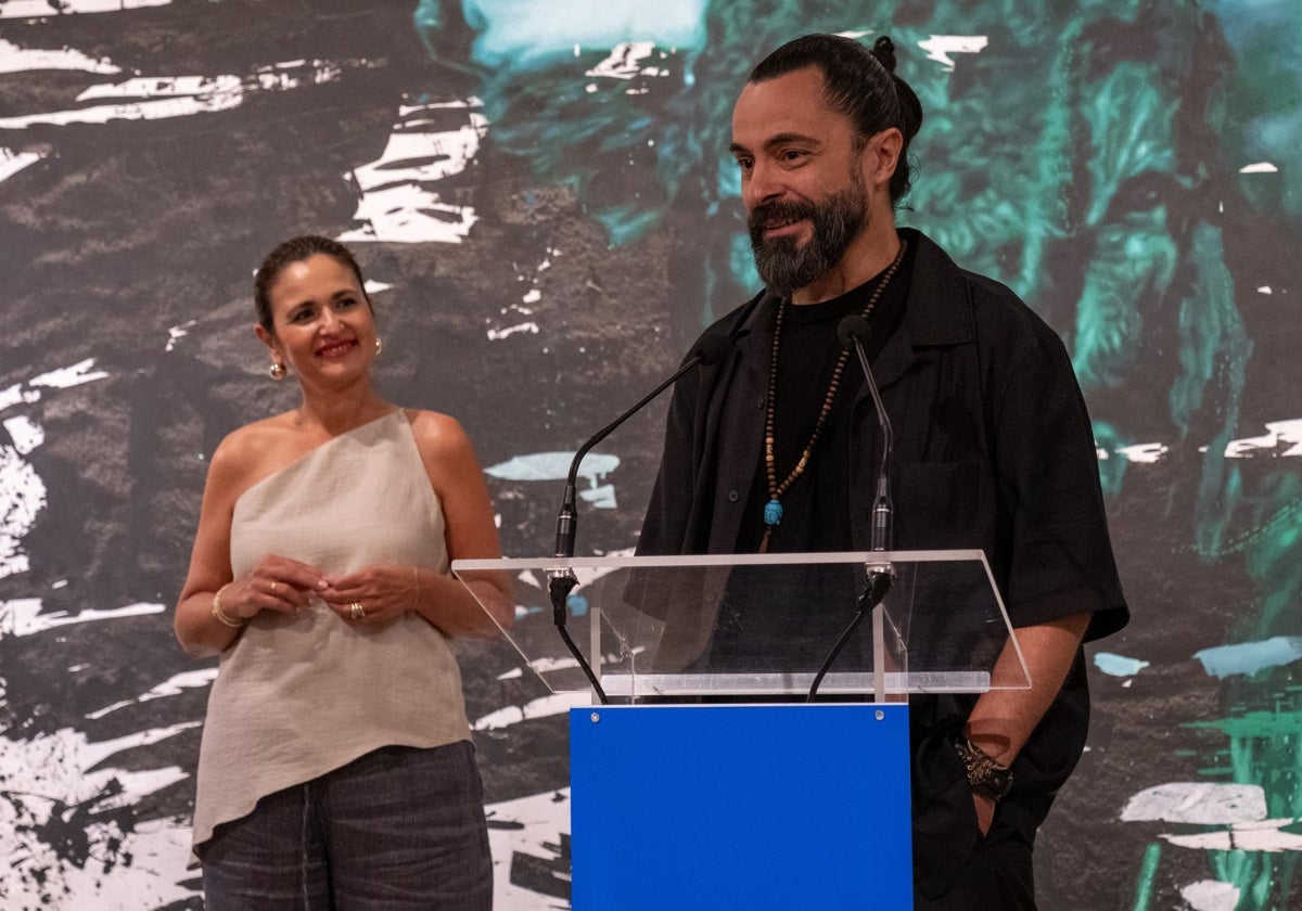 Emilio Fornieles, en la inauguración de las exposición 'Back to the roots'
