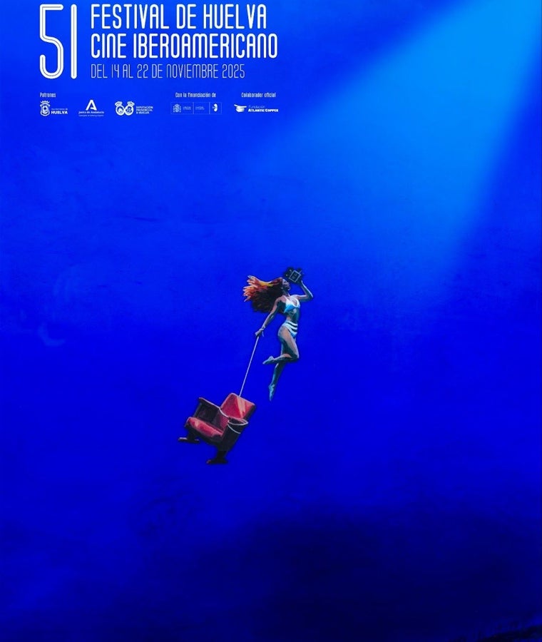 Cartel anunciador de la 51 edición del Festival de Cine Iberoamericano, obra de Jorge Hernández