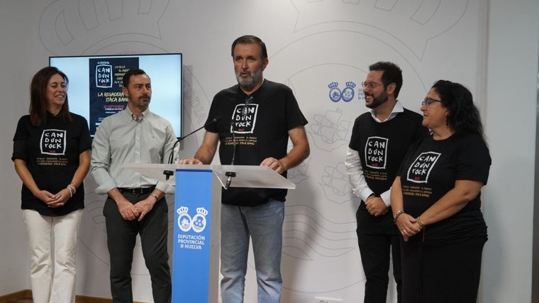 La presentación del IV Festival Candón Rock esta mañana en la Diputación de Huelva
