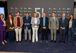 Autoridades en la presentación en Huelva del 51º Festival de Cine de Huelva