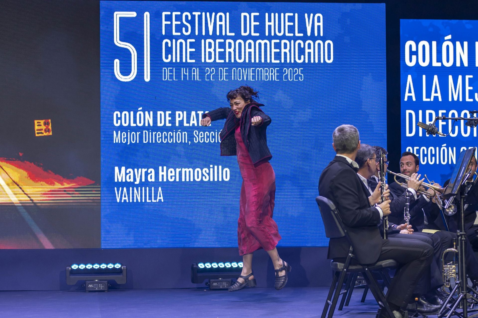 Así lucieron los premiados en la gala de clausura del 51 Festival de Cine Iberoamericano de Huelva