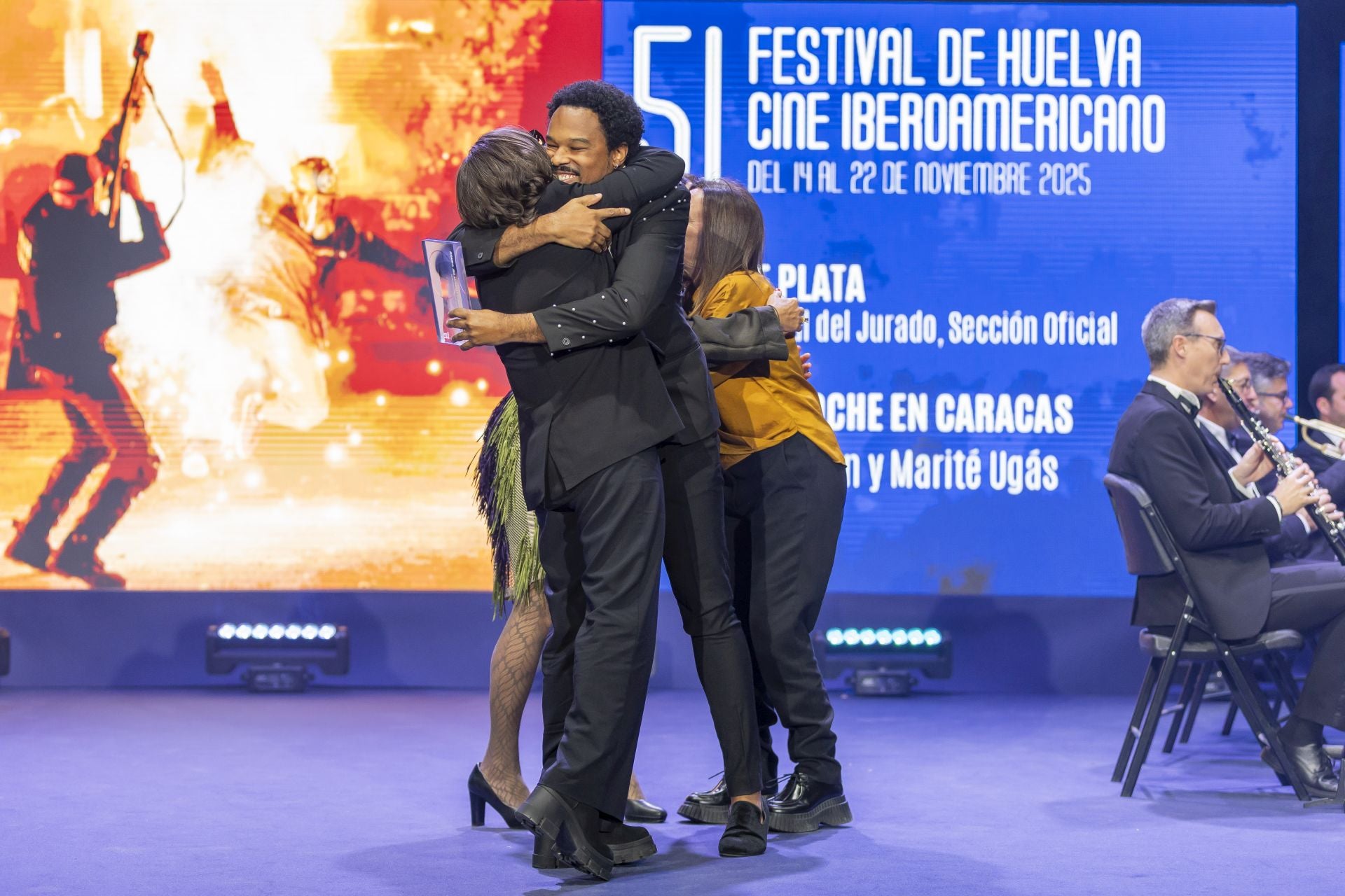 Así lucieron los premiados en la gala de clausura del 51 Festival de Cine Iberoamericano de Huelva