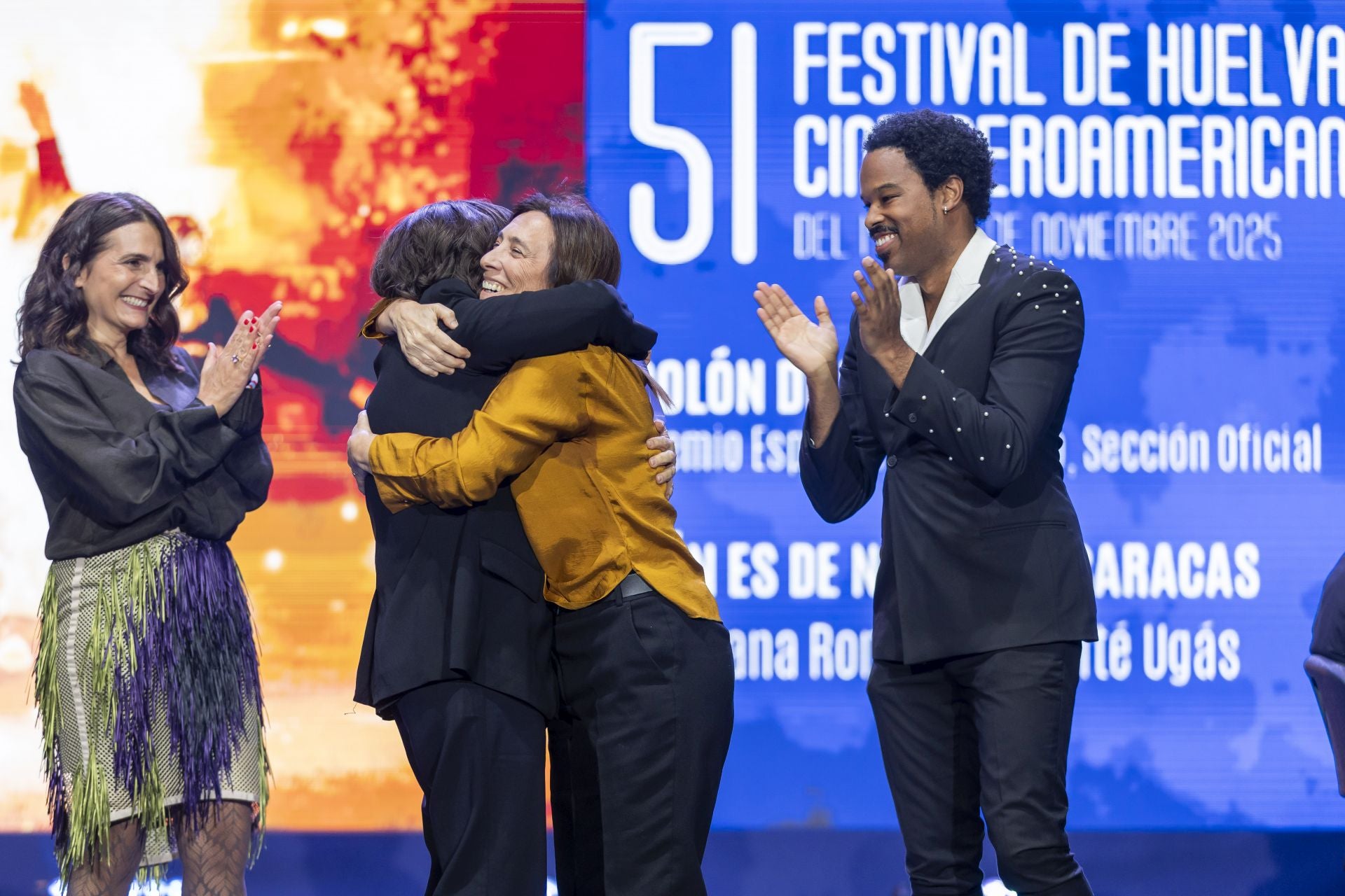 Así lucieron los premiados en la gala de clausura del 51 Festival de Cine Iberoamericano de Huelva